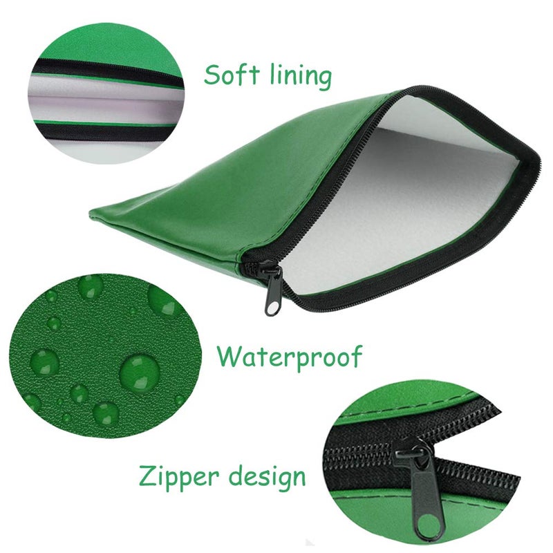 Vankcp 14Pcs Bank Deposit Money Bag, 7 colors Deposit Zippered Coin Bag 11'' x 6.3'' Waterproof Colorful Leatherette Cash Bag for Office Travel Home Magician - Image 3